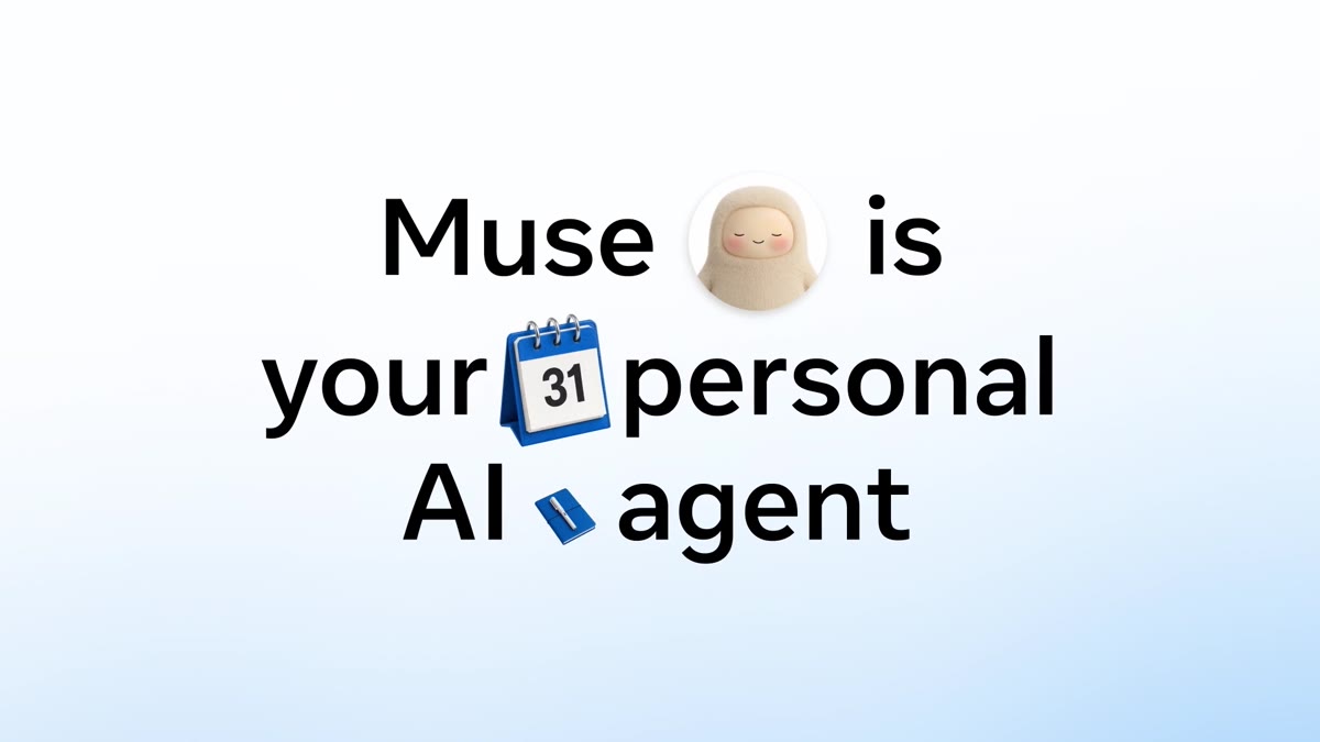 Muse is your personal AI agent 문구와 Jolly
