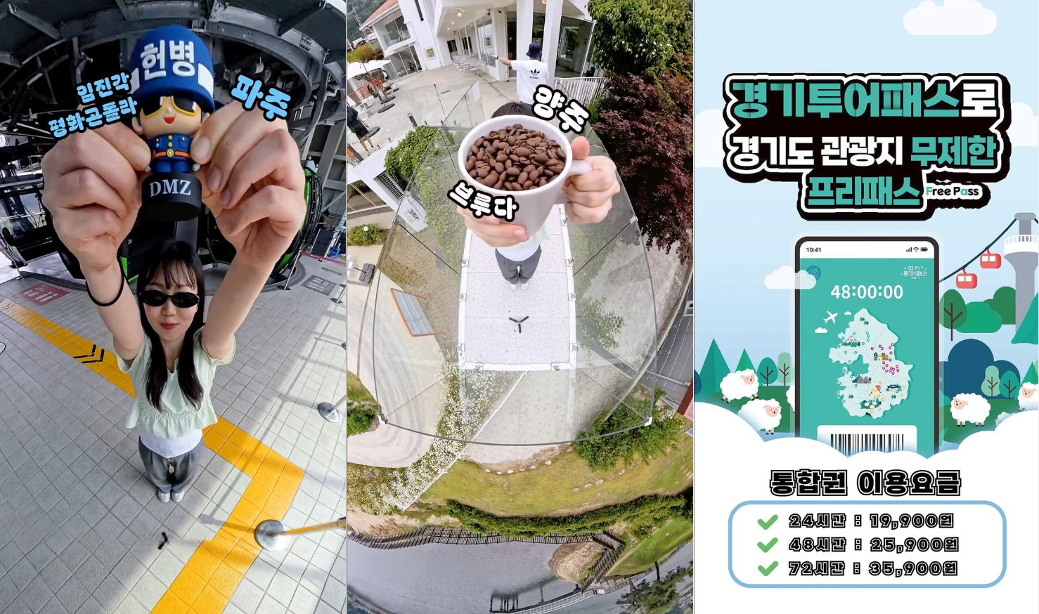 경기투어패스 통합 이용권 가격 안내 및 주요 관광지 소개 이미지