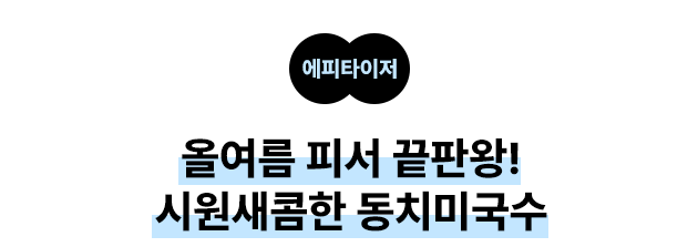에피타이저 올여름 피서 끝판왕 시원새콤한 동치미국수
