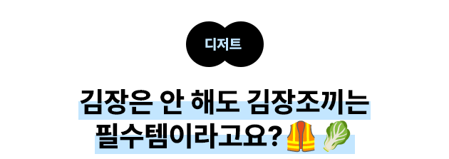 디저트:  김장은 안 해도 김장조끼는 필수템이라고요?🦺🥬