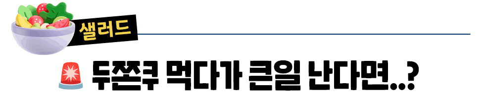[샐러드] 두쫀쿠 먹다가 큰일 난다면..?