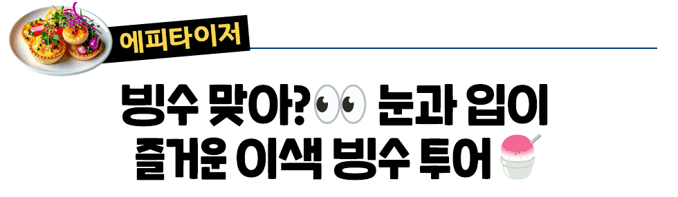 [에피타이저] 빙수 맞아?👀 눈과 입이  즐거운 이색 빙수 투어🍧
