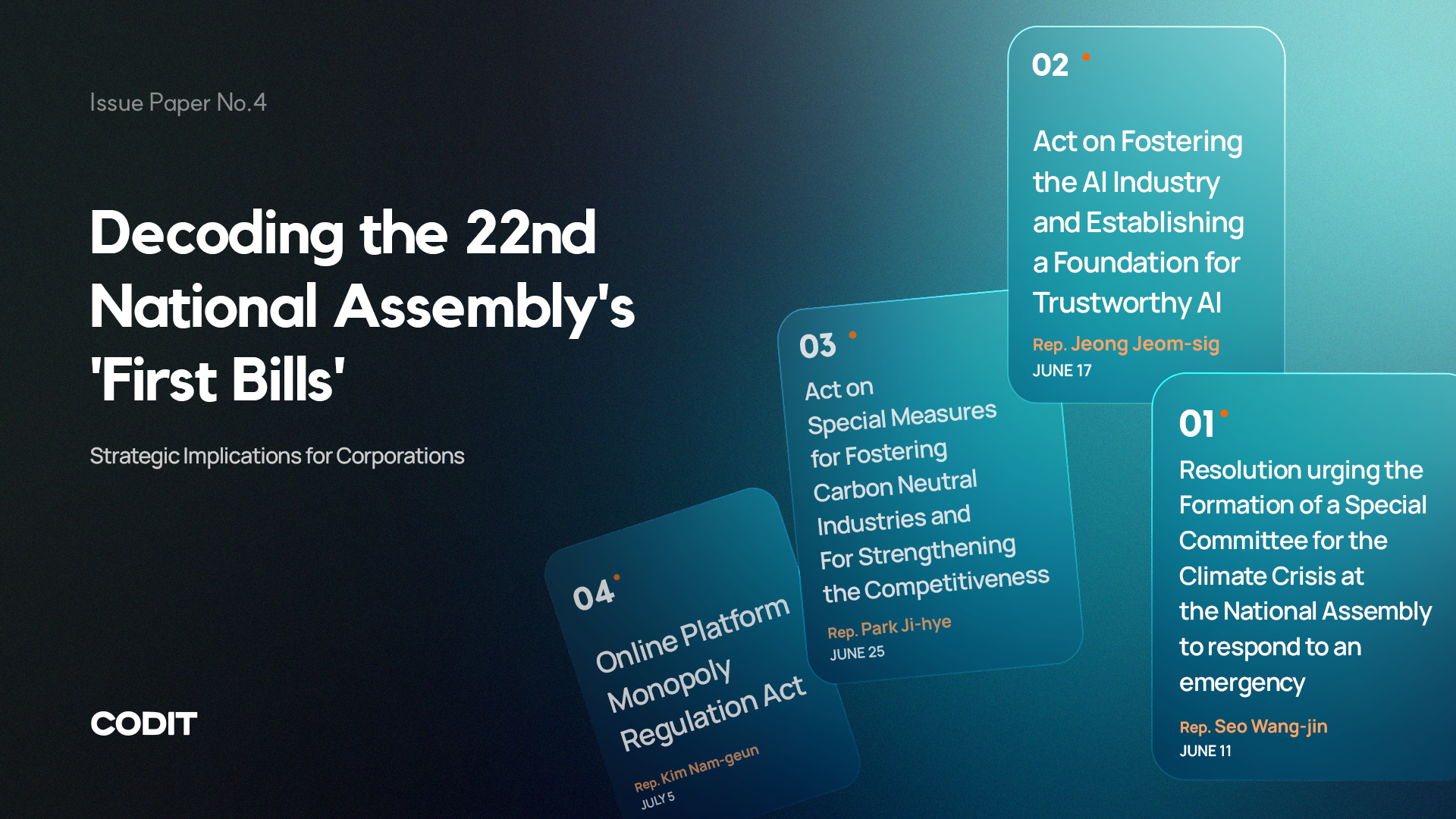 [Issue Paper] Decoding the 22nd National Assembly's 'First Bills'
