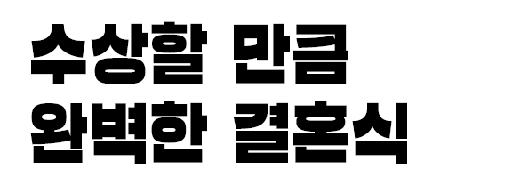 수상할 만큼 완벽한 결혼식