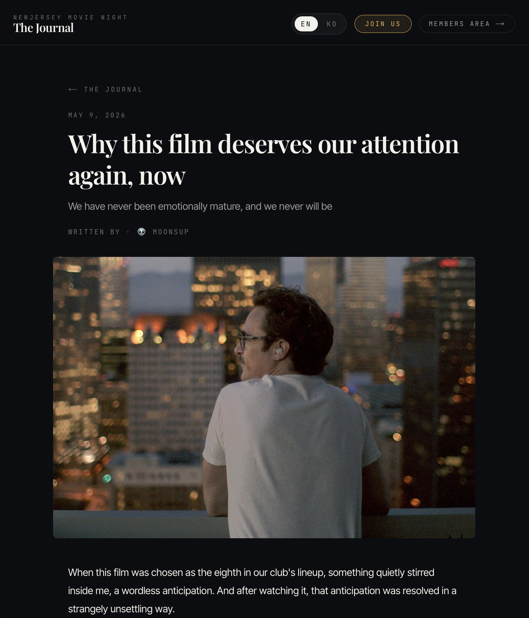 NJ Movie Night · Journal