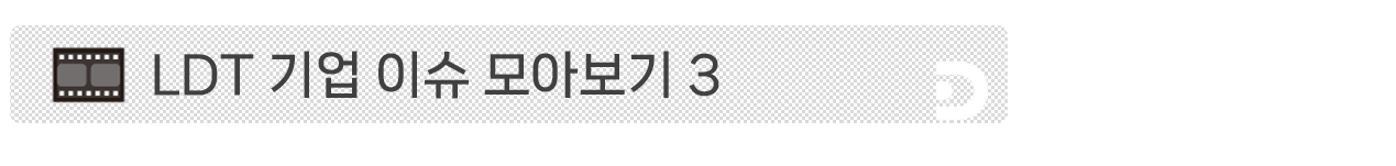 LDT 기업 이슈 모아보기 3