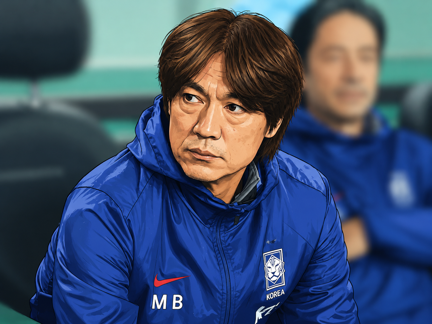 홍명보 감독의 사진