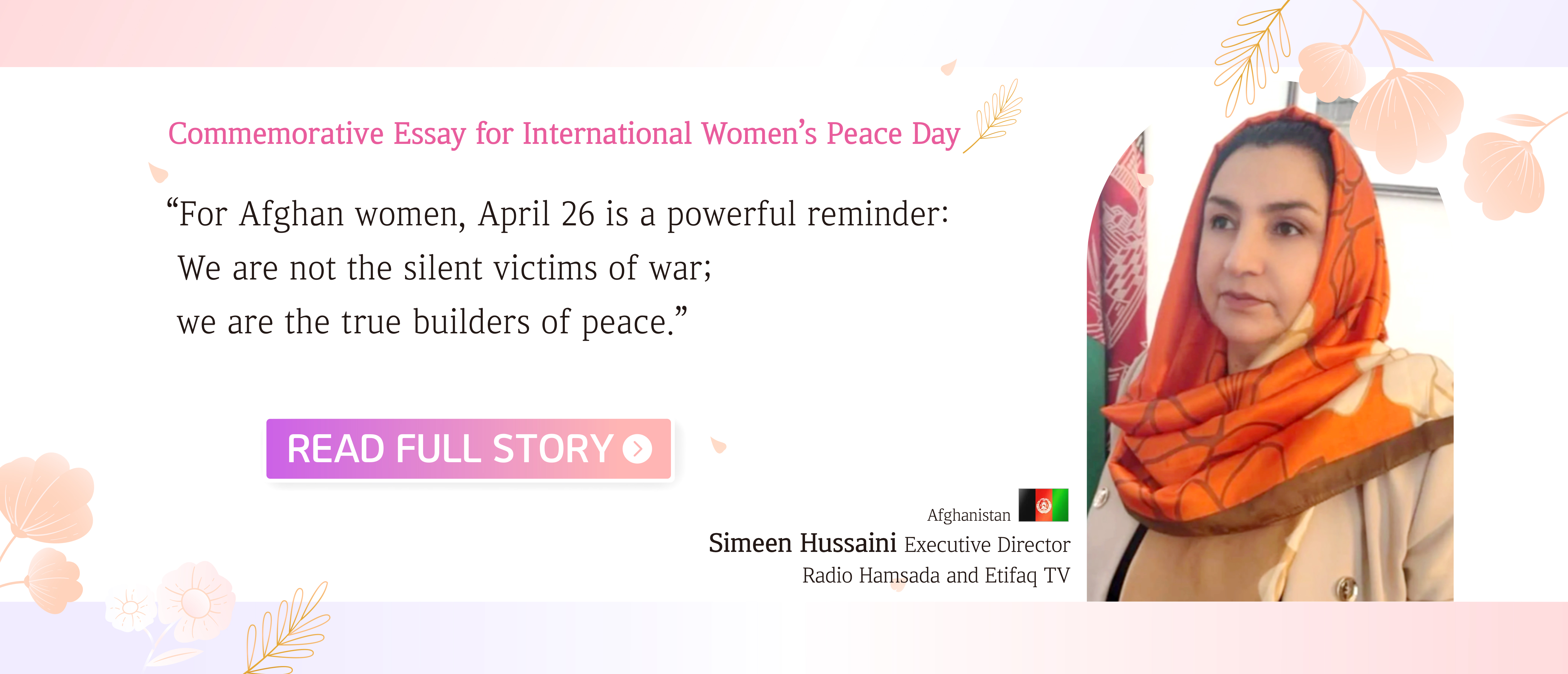 Afghan Women Peace Article