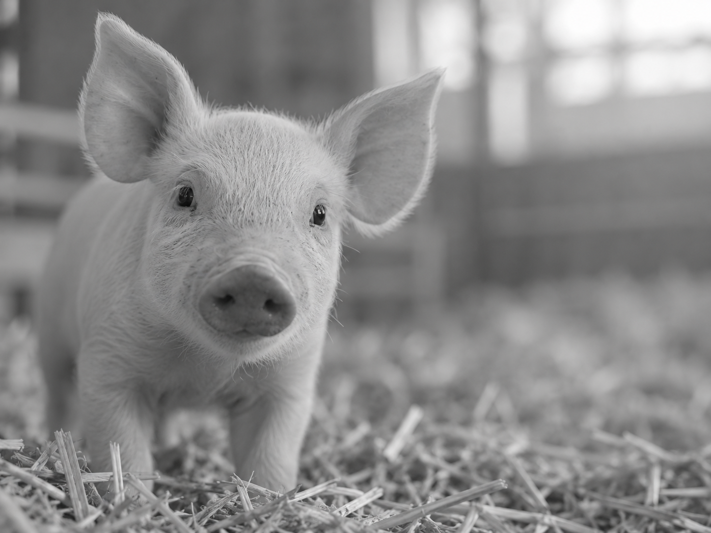 Pigs in a pig barn